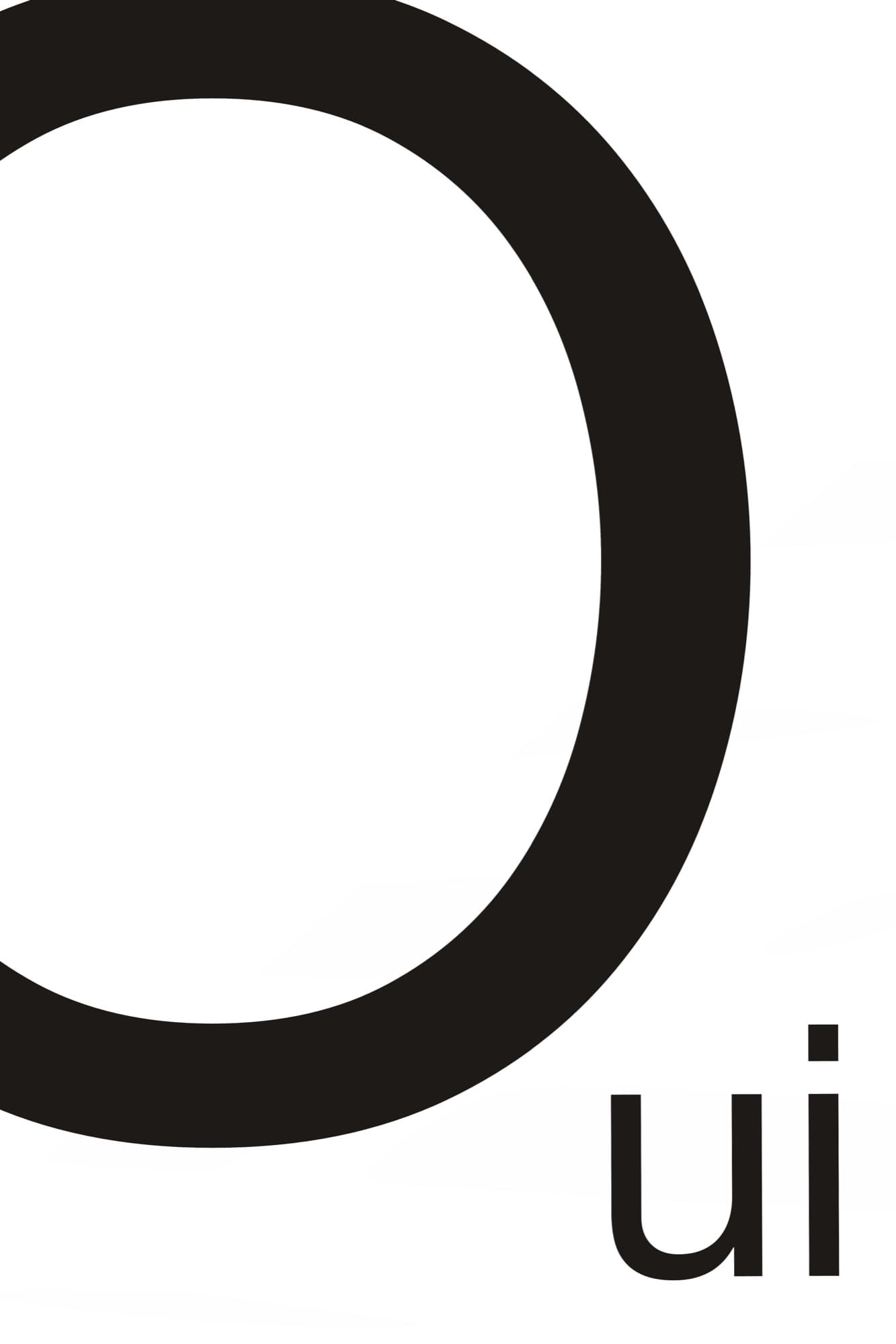 Typografisches Plakat „Oui“